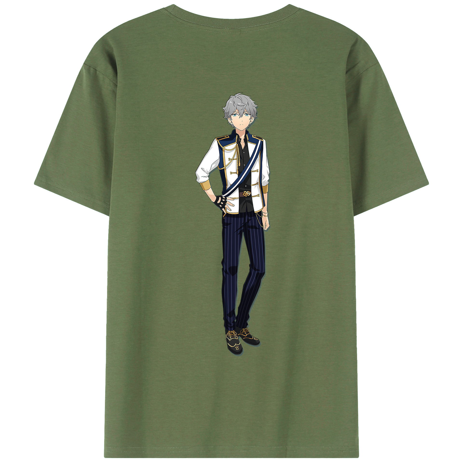 （画像用） あんさんぶるスターズ! Ensemble Stars 綿100％ メンズ半袖Tシャツ（バックプリント） 通気性